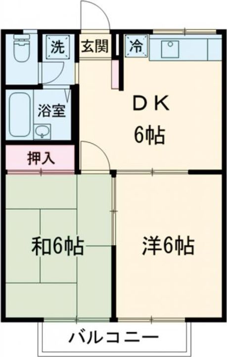 奈良県奈良市左京3(アパート)の賃貸物件の間取り