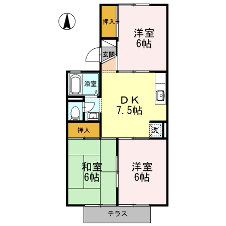サンクレストBの間取り