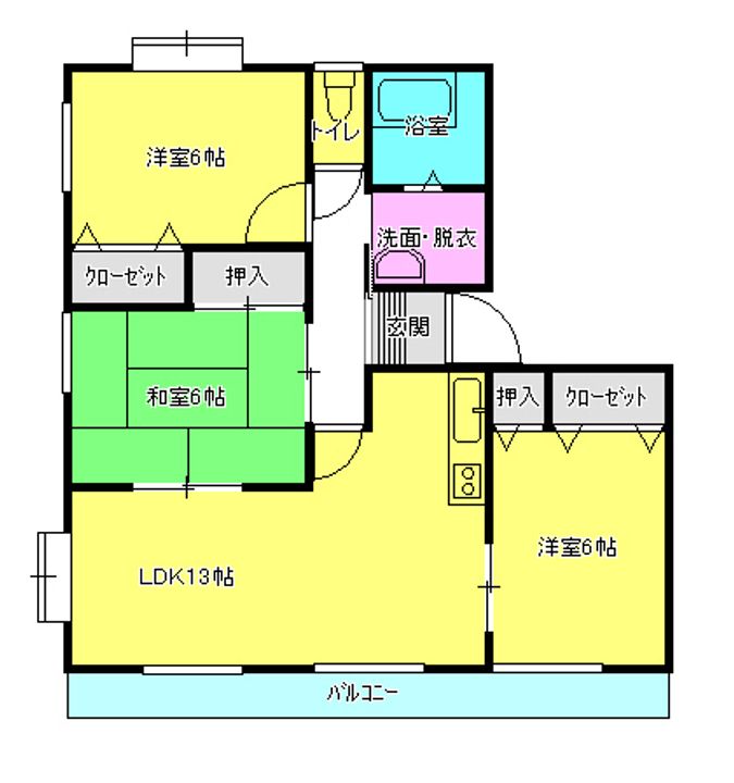 グランデール竹尾の間取り