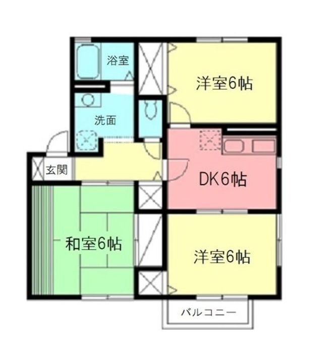 神奈川県相模原市中央区上溝(アパート)の賃貸物件の間取り