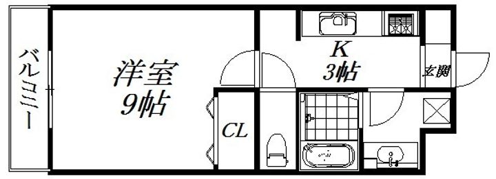 静岡県浜松市中央区市野町(マンション)の賃貸物件の間取り