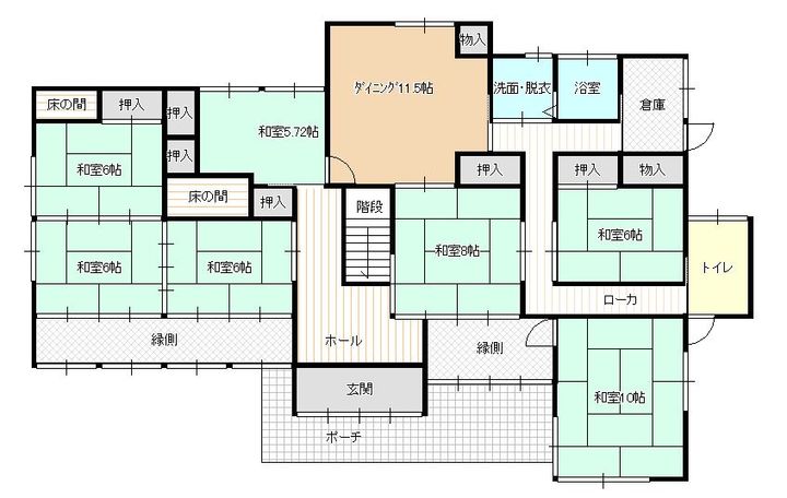山形県長井市川原沢(一戸建)の賃貸物件の間取り
