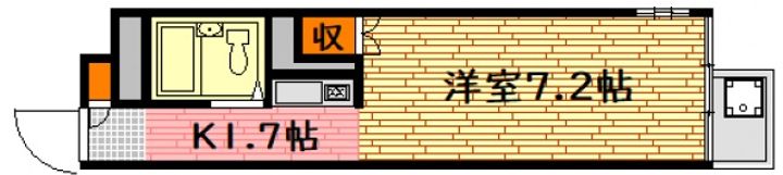 広島県大竹市西栄1(マンション)の賃貸物件の間取り