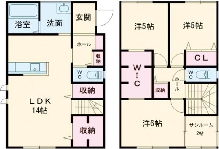 群馬県前橋市国領町1(一戸建)の賃貸物件の間取り
