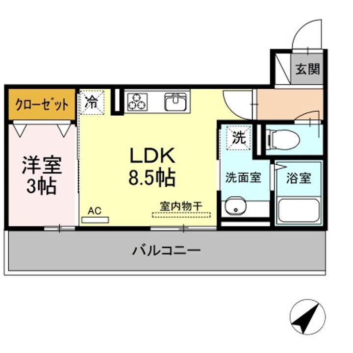 Polonia Matsubara B棟の間取り