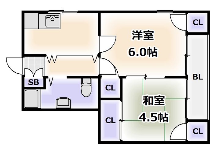 ビスタ四天王寺の間取り