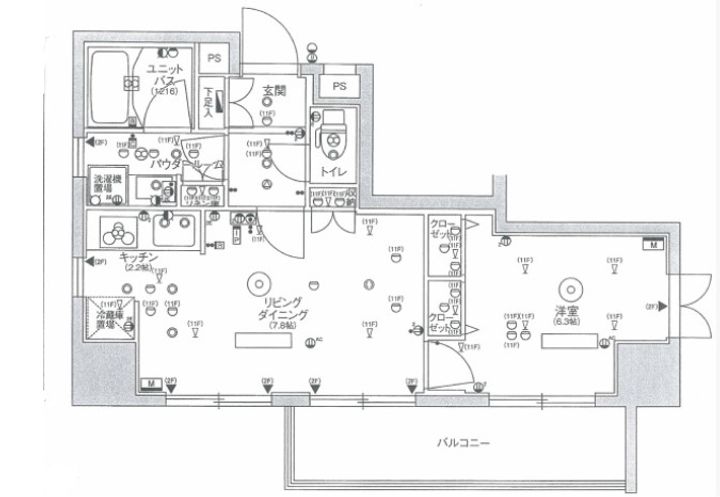 東京都台東区松が谷2(マンション)の賃貸物件の間取り