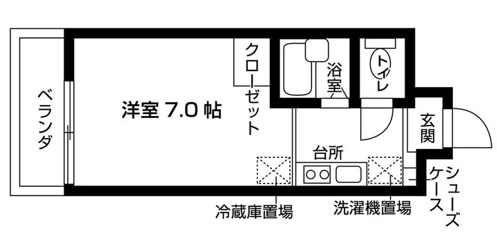 東京都新宿区百人町2(マンション)の賃貸物件の間取り