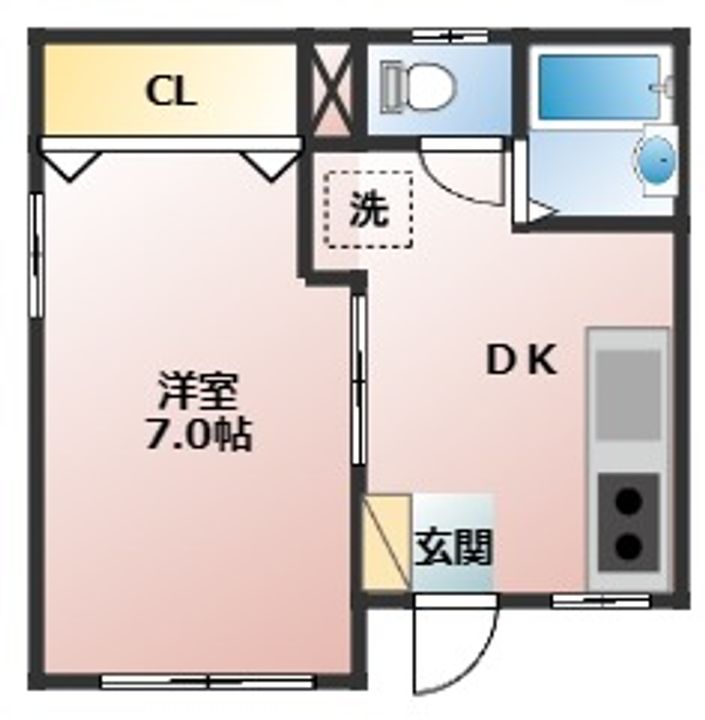 千葉県習志野市袖ケ浦1(アパート)の賃貸物件の間取り