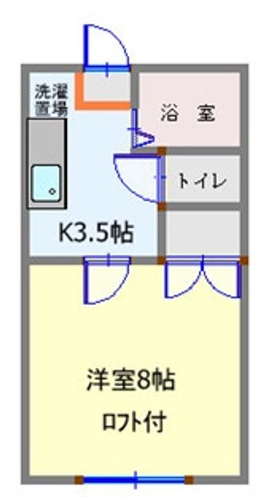 宮城県仙台市太白区富田字上野西(アパート)の賃貸物件の間取り