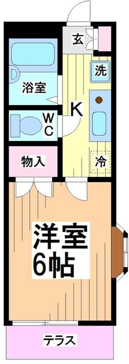 神奈川県川崎市多摩区登戸(アパート)の賃貸物件の間取り