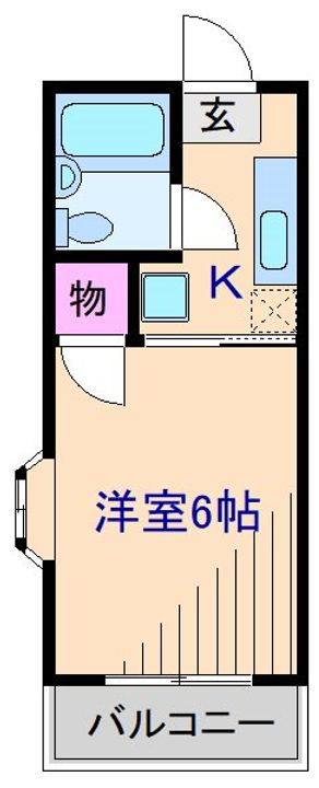 神奈川県横浜市港北区篠原町(アパート)の賃貸物件の間取り
