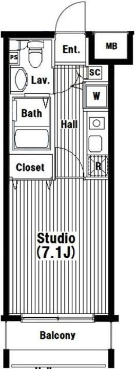 東京都中央区東日本橋3(マンション)の賃貸物件の間取り
