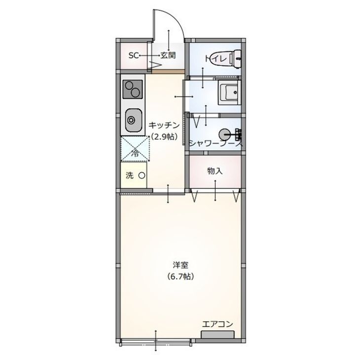 クレール岡ノ根の間取り