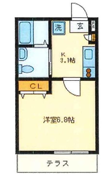 東京都目黒区東山1(アパート)の賃貸物件の間取り