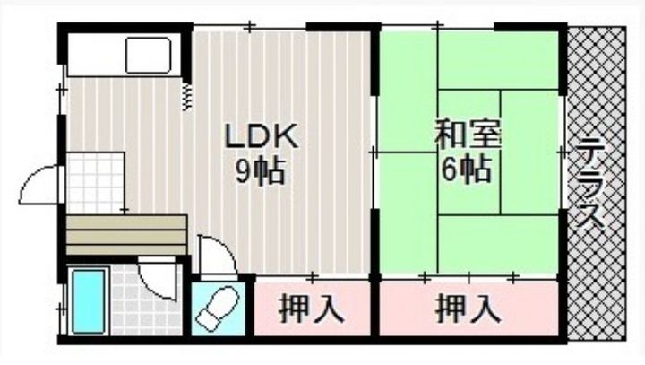 大阪府堺市東区白鷺町1(マンション)の賃貸物件の間取り