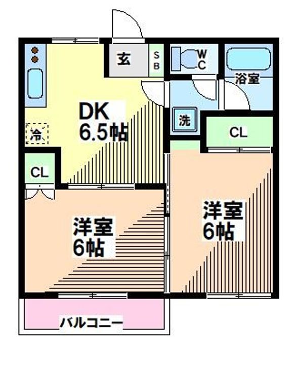 東京都国分寺市高木町2(マンション)の賃貸物件の間取り