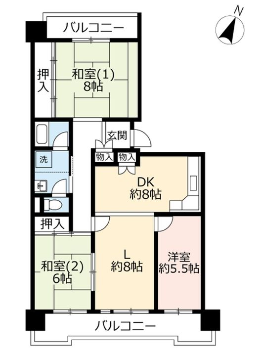 UR洛西竹の里の間取り