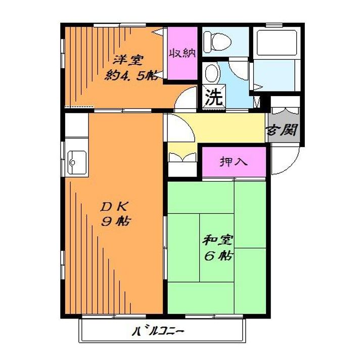 千葉県千葉市若葉区西都賀3(アパート)の賃貸物件の間取り