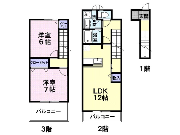 さくらヶ丘B棟の間取り