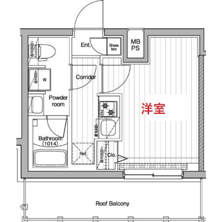 神奈川県川崎市幸区中幸町1(マンション)の賃貸物件の間取り