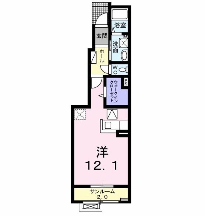 新潟県新潟市北区嘉山2(アパート)の賃貸物件の間取り