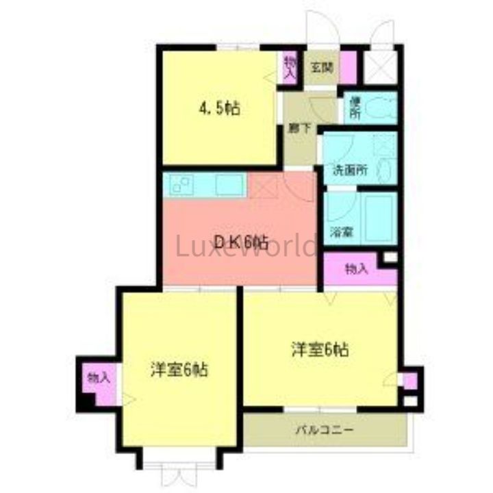 神奈川県横浜市神奈川区六角橋3(マンション)の賃貸物件の間取り