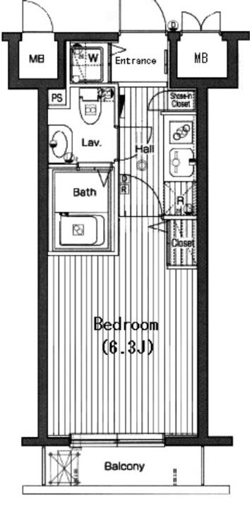 東京都港区高輪2(マンション)の賃貸物件の間取り