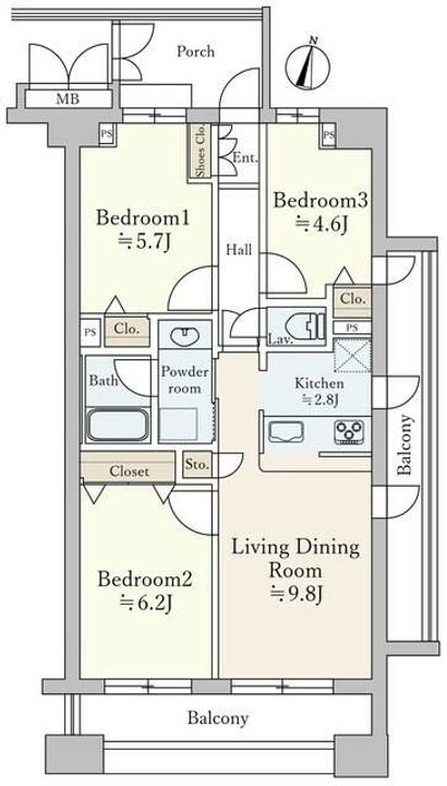 プレジール笹塚の間取り