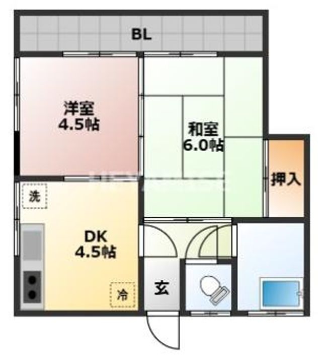 サンハイツ白木の間取り