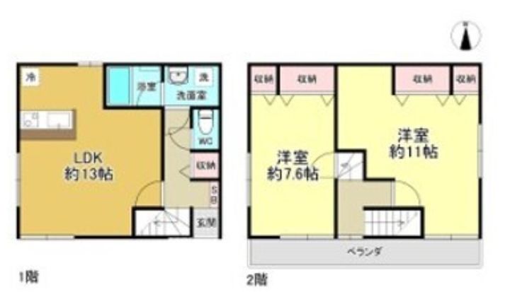 東京都墨田区立花3(一戸建)の賃貸物件の間取り