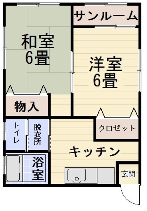 コーポリバーサイドIVの間取り