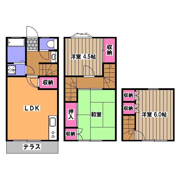 千葉県佐倉市西志津1(一戸建)の賃貸物件の間取り