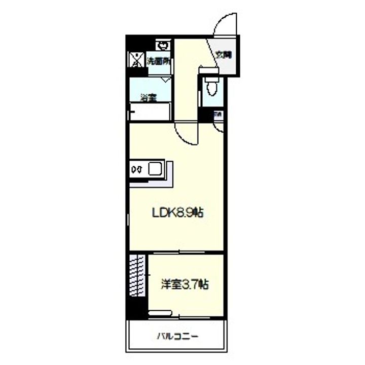 広島県呉市本通3(マンション)の賃貸物件の間取り