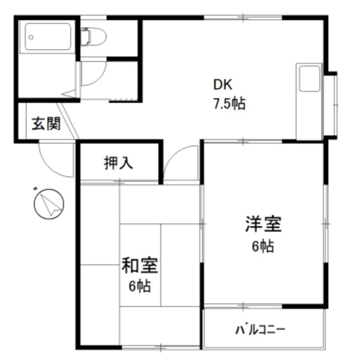 トリフォード久喜・B号棟の間取り
