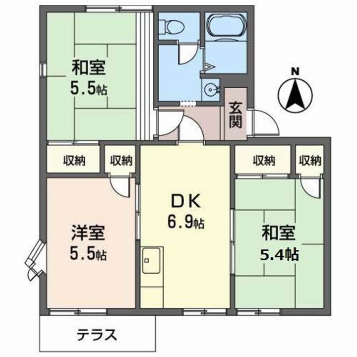 大阪府東大阪市中鴻池町2(アパート)の賃貸物件の間取り