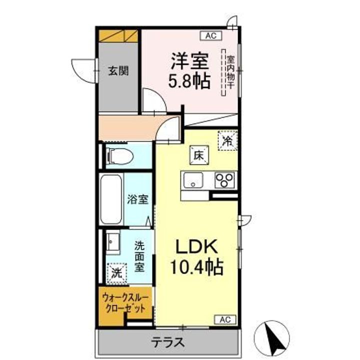 D s LIEN (ディ-ズリアン) Eの間取り