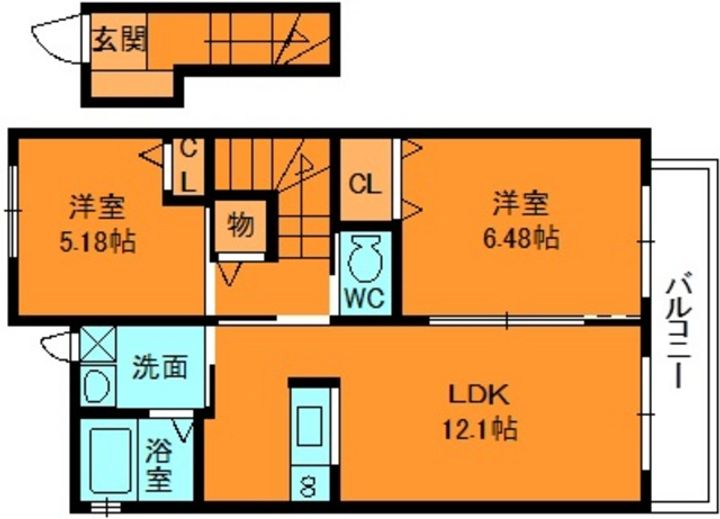 シャーメゾン秋山Bの間取り