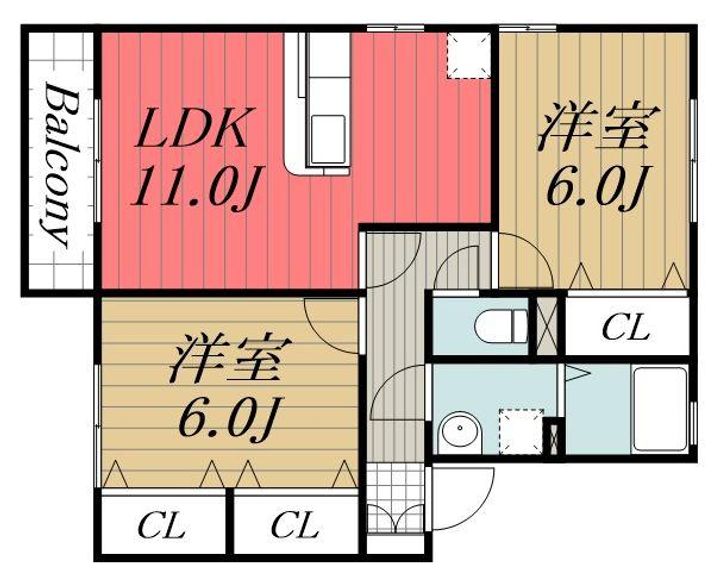 千葉県千葉市中央区蘇我3(アパート)の賃貸物件の間取り