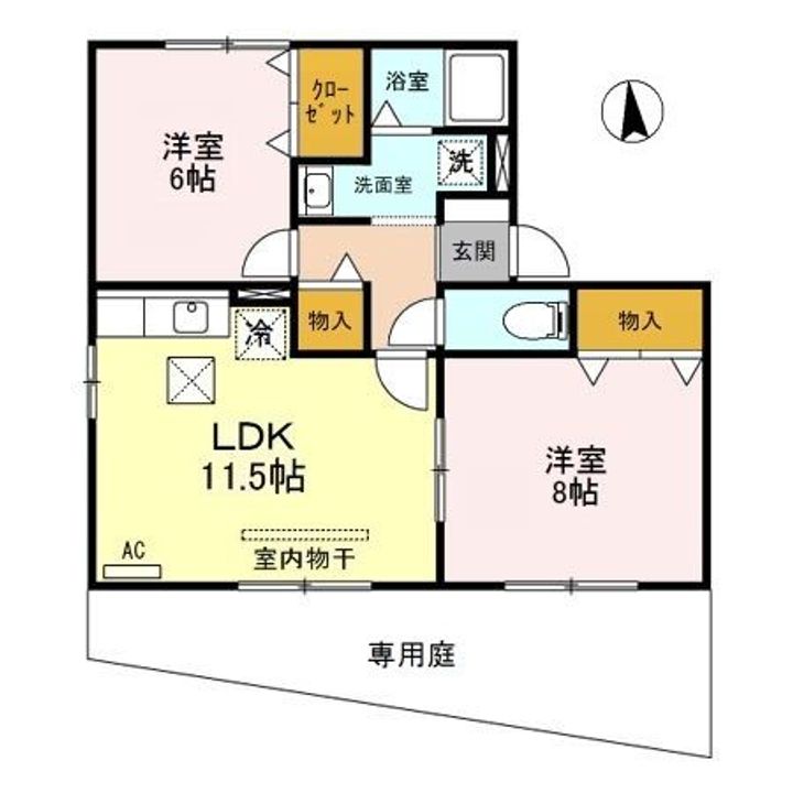 栃木県足利市堀込町(アパート)の賃貸物件の間取り