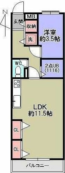 埼玉県川口市芝中田1(マンション)の賃貸物件の間取り