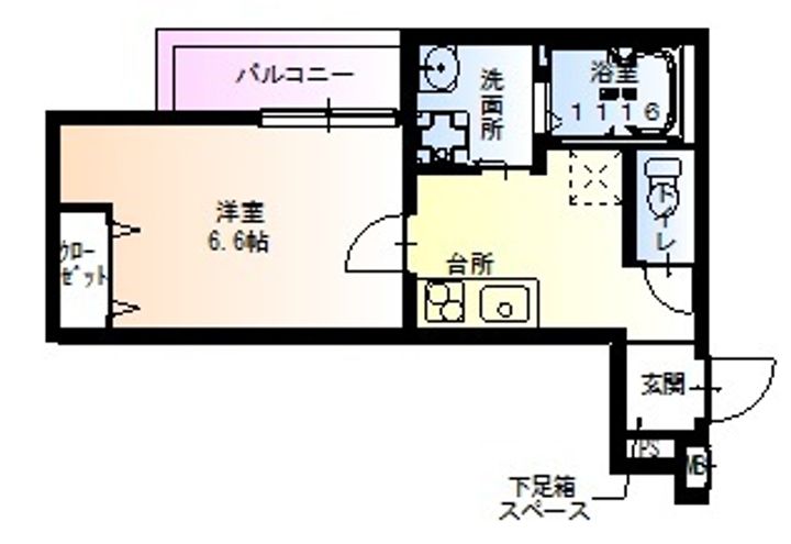大阪府大阪市東淀川区下新庄5(アパート)の賃貸物件の間取り
