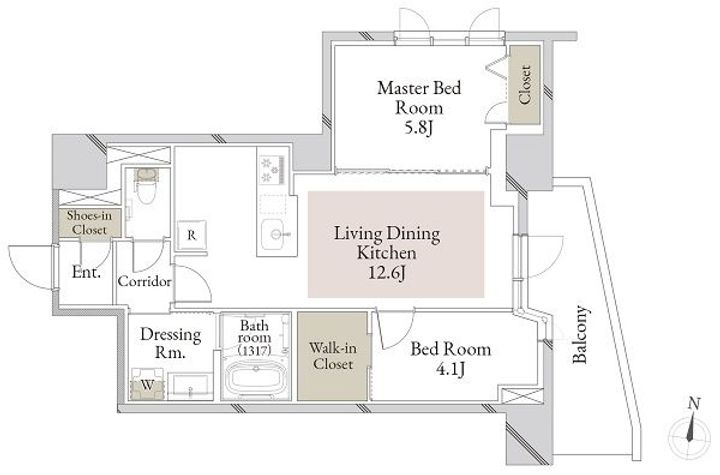 スカイテラス南大塚の間取り