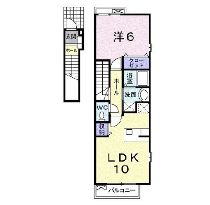 栃木県宇都宮市西川田本町2(アパート)の賃貸物件の間取り