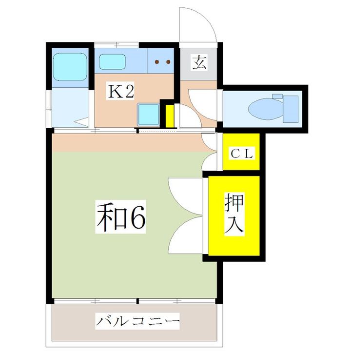 鹿児島県鹿児島市郡元2(アパート)の賃貸物件の間取り