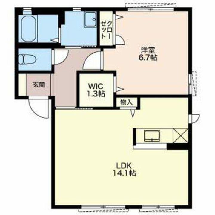 富山県富山市婦中町下轡田(アパート)の賃貸物件の間取り