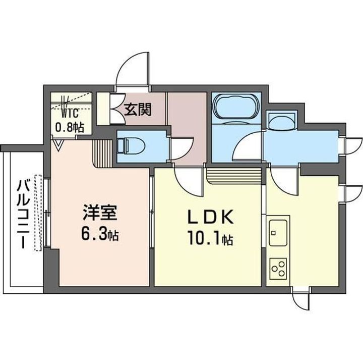 埼玉県さいたま市中央区鈴谷6(マンション)の賃貸物件の間取り