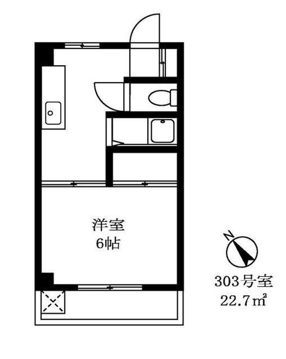東京都品川区西五反田6(マンション)の賃貸物件の間取り