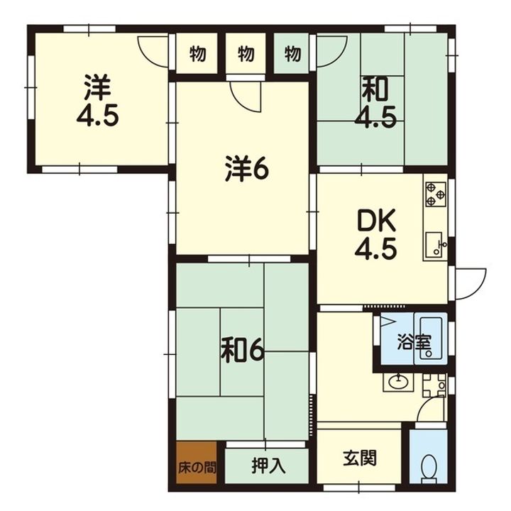 熊本県熊本市東区出水4(一戸建)の賃貸物件の間取り