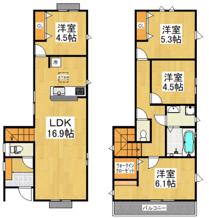 東京都東村山市廻田町1(一戸建)の賃貸物件の間取り